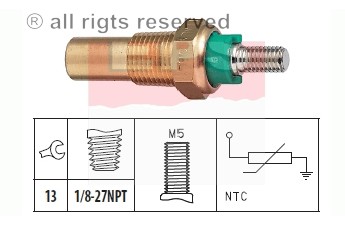 SENSOR TEMPERATURA DE AGUA FORD ESCORT 1.1-1.6 86-  