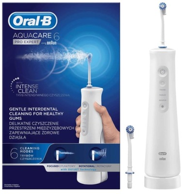 Irygator Oral-B AquaCare Pro Expert 6 bezprzewodowy biały