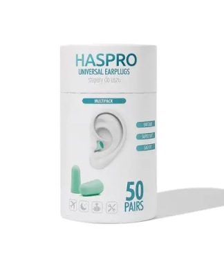 HASPRO TUBE50 MINT STOPERY PIANKOWE DO USZU MIĘTOWE 50 PAR