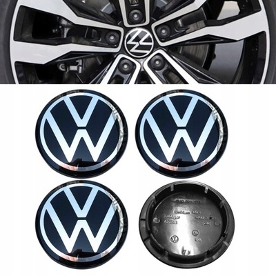 VW TAPACUBOS ZNACZKI KAPSLE PARA ALUFELG 66MM/56MM  