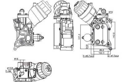 Nissens радіатор оливи alfa romeo mito chevrolet aveo fiat doblo фото №1