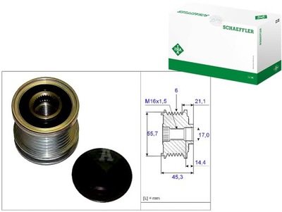 RUEDA POLEA GENERADOR VW INA  