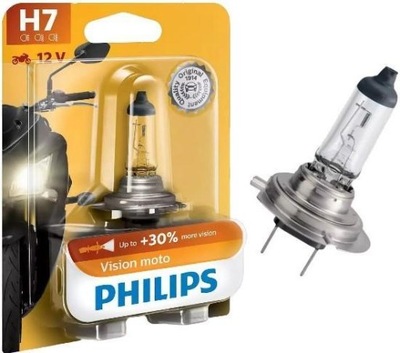 PHILIPS VISION MOTO +30% H7 12V 55W PX26D 1-SZT 