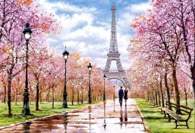 CASTORLAND Puzzle 1000 elementów Romantic Walk In Paris Romantyczny spacer