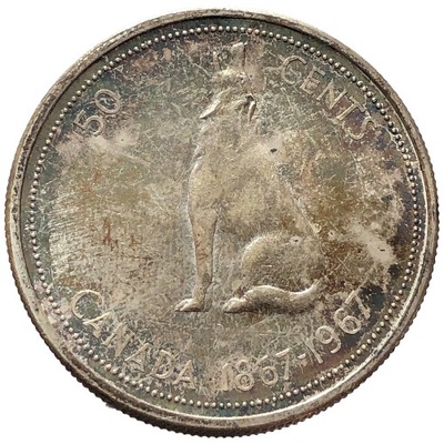 88365. Kanada - 50 centów - 1967r. - okolicznościowa - Ag