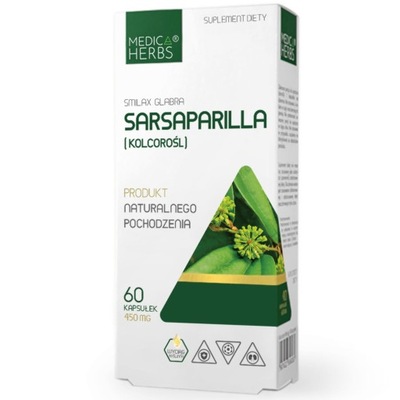Medica Herbs Sarsaparilla (kolcorośl) - 60 kapsułek 450 mg