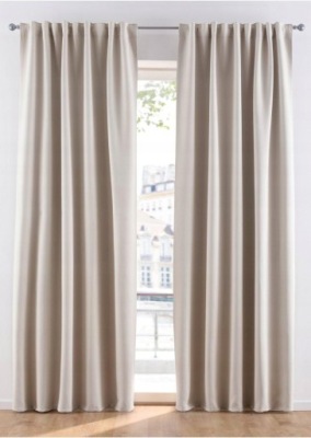 ZASŁONA BEŻOWA ZACIEMNIAJĄCA 1SZT 1L1C08 Bonprix 130/145