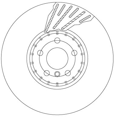 2X DISC BRAKE BMW FRONT 5/6/7/X3 16- LE DF6890S  