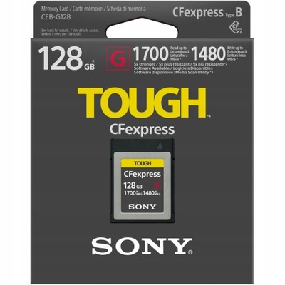 Sony Cfexpress Tough CEBG128/J, Karta Pamięci, 128 GB