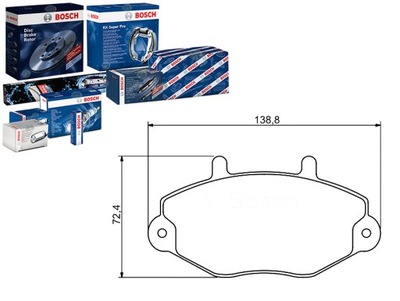 BOSCH КОМПЛЕКТ КОЛОДОК ТОРМОЗНЫХ LP1418 FVR1339 6