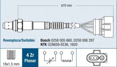 Датчик лямбда-зонд audi фото №1