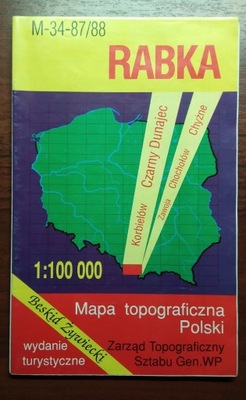 Rabka mapa topograficzna 1994 r.