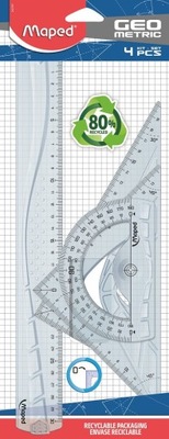 Zestaw Geometric linijka, ekierki, kątomierz Maped