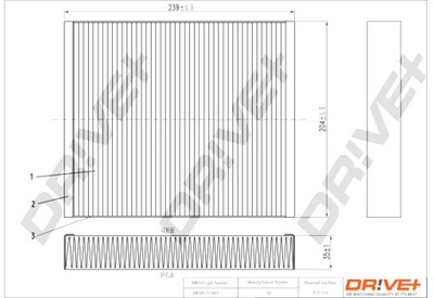 DRIVE+ FILTRO CABINAS OPEL ASTRA J 12-15 STANDAR D  