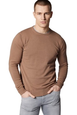 Sweter Męski Beżowy Bawełniany O-neck Próchnik PM5 XL