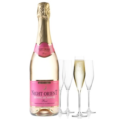 NIGHT ORIENT ROSE Wino musujące bezalkoholowe różowe półwytrawne 0%