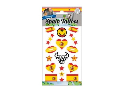 Tatuaże zmywalne Hiszpania 19 szt.