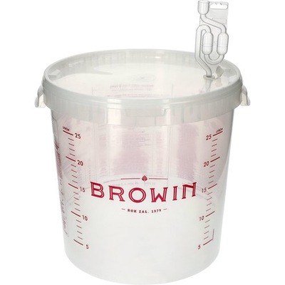 Pojemnik fermentacyjny z pokrywką Browin 340351 30-30 l przezroczysty