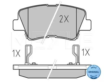 КОЛОДКИ ГАЛЬМІВНІ SSANGYONG KIA HYUNDAI MEYLE