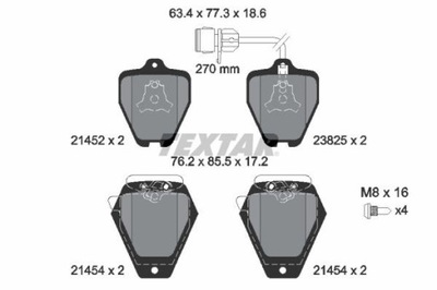 КОЛОДКИ ТОРМОЗНЫЕ VW ПЕРЕД A6 97- 2145201