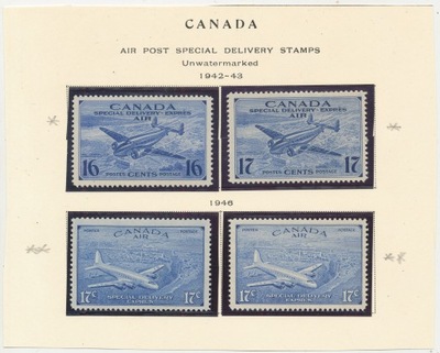 Kanada samolot 1942/43* i 1946**. Ciemne i jas.(1)