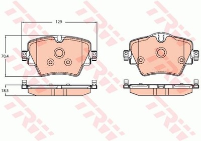 КОЛОДКИ ТОРМОЗНОЙ BMW X1 F48 15- ПЕРЕД