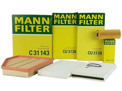 MANN SET FILTERS BMW 5 E60 E61 535D 272-286KM  