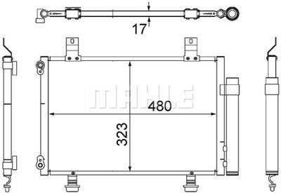Конденсатор кондиционера suzuki swift iii ac495000s mahle фото №1