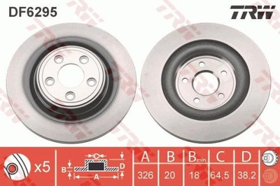 JUEGO DISCO DE FRENADO PARTE TRASERA JAGUAR XF 09- 2,0-5,0/S-TYPE  