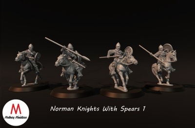 Norman Knights With Spears - x4