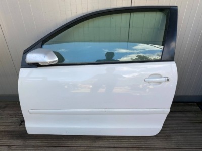 Vw polo 9n lift 3d полный дверь левый перед передние белый фото №1