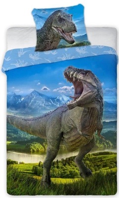 Pościel 160x200 młodzieżowa dinozaur z trexem