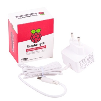 Zasilacz 5,1V/3A USB-C do Raspberry Pi 4 biały