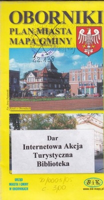 Oborniki plan miasta z mapą gminy