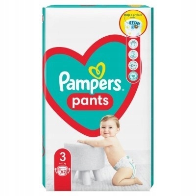 Pieluchomajtki Pampers Pants 3 62szt