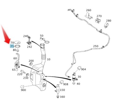Прокладка бака омывателя mercedes glk фото №1