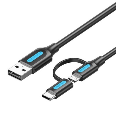 Kabel USB 2w1 USB 2.0 do USB-C/Micro-B USB SCHWAIGER