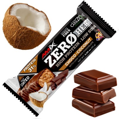 BATON BIAŁKOWY CZEKOLADA KOKOS Zero Hero Protein Bar Low Sugar 20g białka