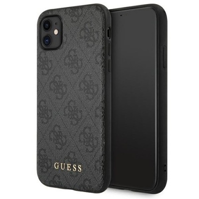 Guess Guess 4G Metal Gold Logo - Etui iPhone 11 (szary)