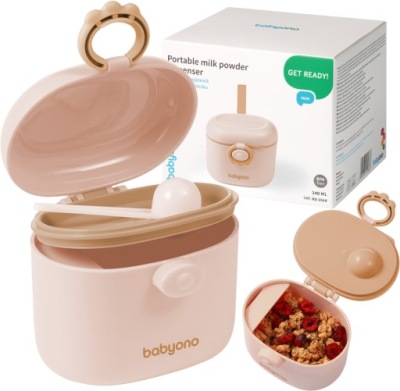 BABYONO POJEMNIK NA MLEKO W PROSZKU ŁYŻECZKA PRZENOŚNY