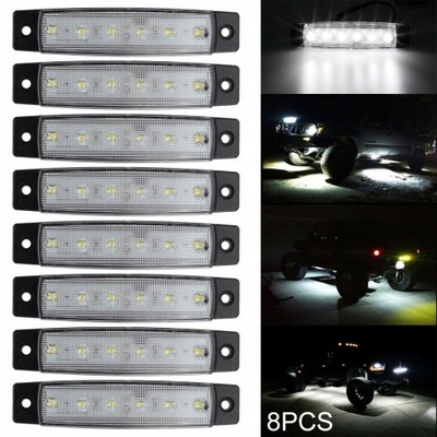 8 PIEZAS COCHES FARO EXTERIOR DIODO LUMINOSO DIODO LUMINOSO LED 12V 6 DIODO LUMINOSO DIODO LUMINOSO LED  