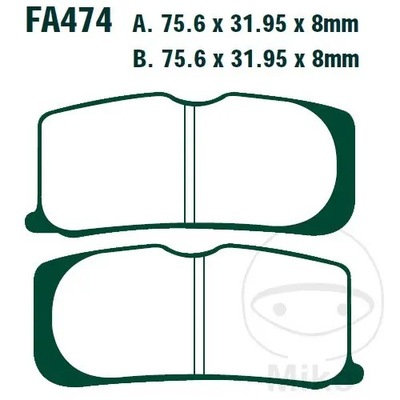 КОЛОДКИ ГАЛЬМІВНІ ПЕРЕДНЯ EBC FA474