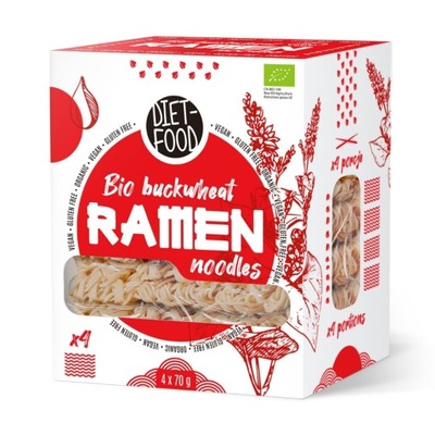 MAKARON GRYCZANY RAMEN Noodle DIET-FOOD BEZGLUTENOWY KETO BIO 280g
