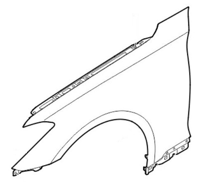 Hyundai genesis 2014-2016 крыло левый фото №1