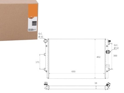 РАДИАТОР ДВИГАТЕЛЯ NRF 5N0121253F 5N0121253H 5N0121