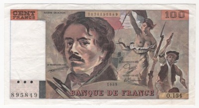 FRANCJA 100 FRANKÓW 1989