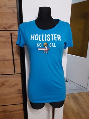 Niebieski t-shirt Hollister