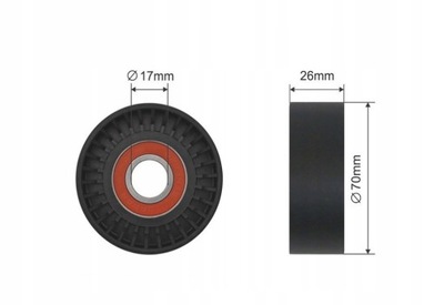 ROLLO TENSOR CORREA KLINOWEGO DO VW GOLF VI 1.4  