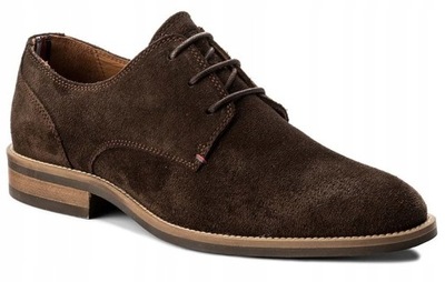 PÓŁBUTY TOMMY HILFIGER ESSENTIAL SUEDE BRĄZOWE 46