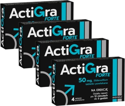 Actigra Forte lek potencja erekcja 0,05g 4 x 4 tab